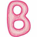Wooden letter B free embroidery design